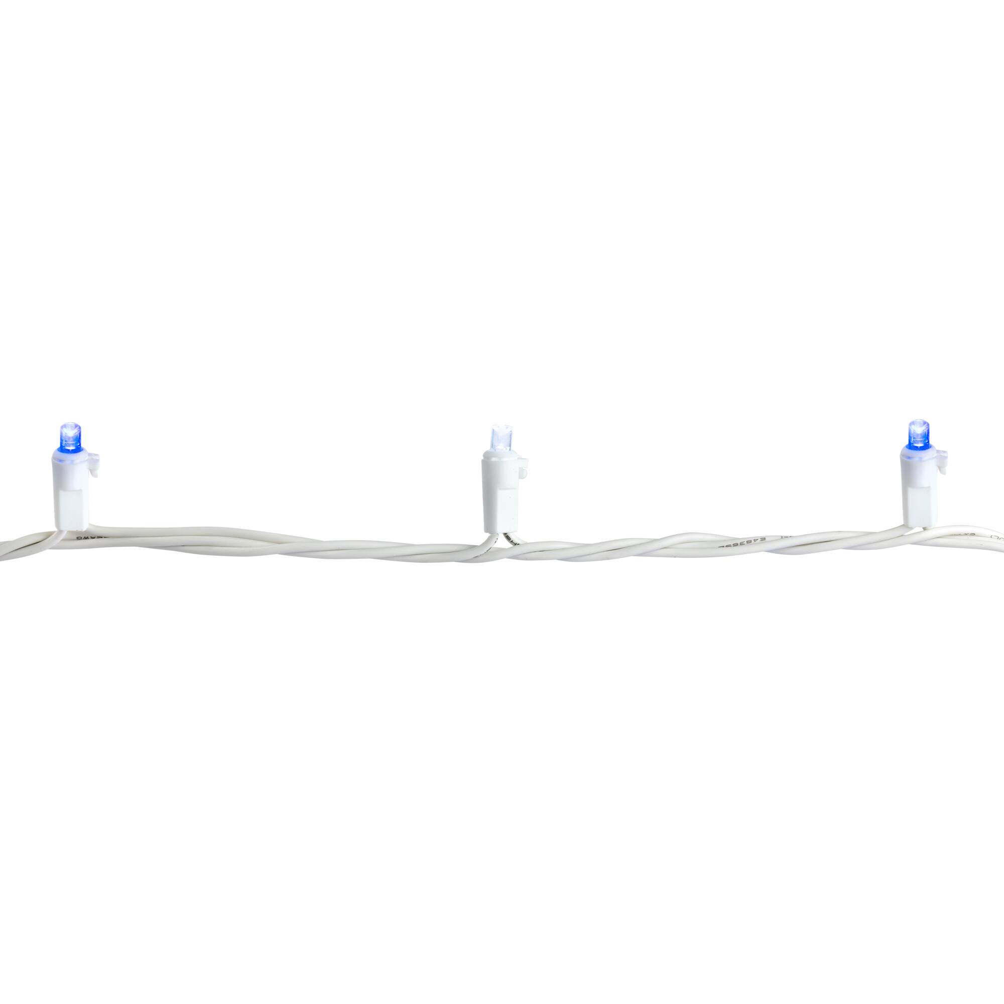 50ct. LED Wide Angle Christmas String Lights with White Wire